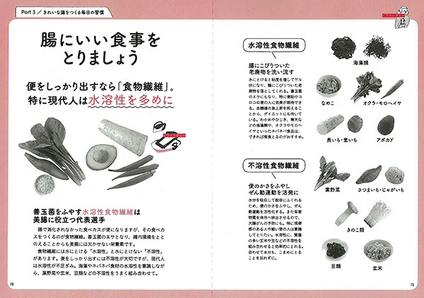 きれいな腸をつくるための「毎日の習慣」、食物繊維にも種類があること、善玉菌を増やすのはどの食品? 朝、起きたらまず何をする?なども詳しく紹介